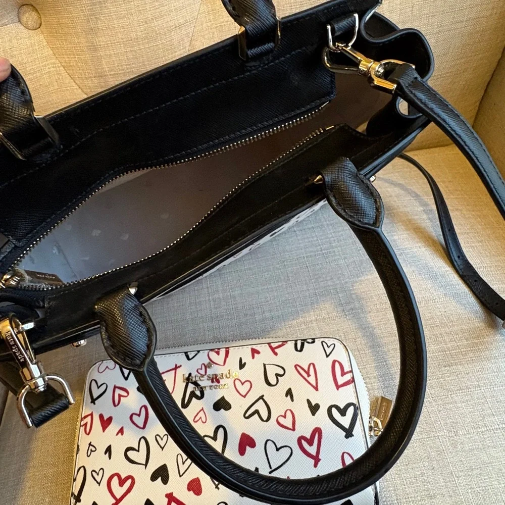 ❤️SOLD!!❤️Kate spade Staci heart printed medium satchel bag & wallet - Picture 4 of 8